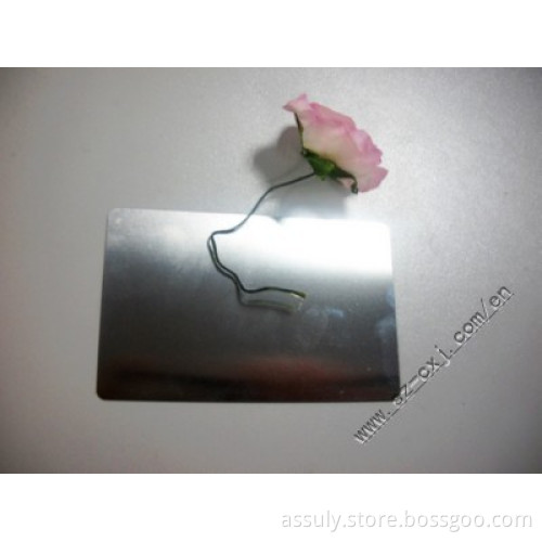 Etched Stainless Steel Card